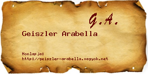Geiszler Arabella névjegykártya